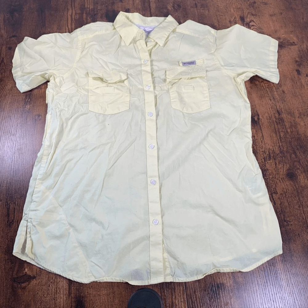 Magellan Shirt MensMedium Yellow Vented Fishing Gear‎